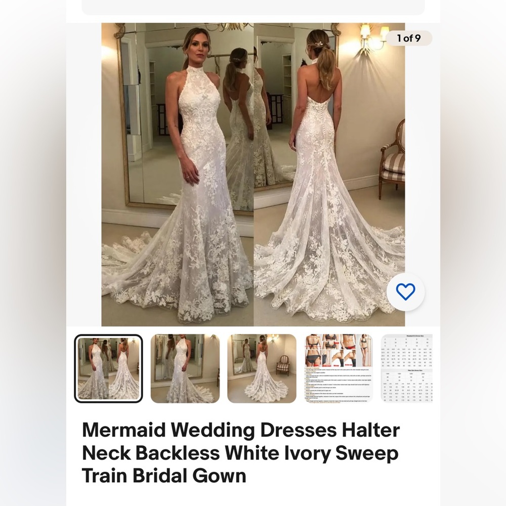 Lace, Mermaid wedding dress